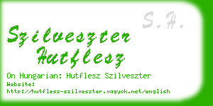 szilveszter hutflesz business card